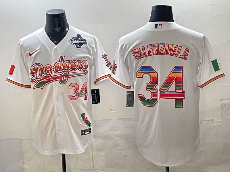 Men Los Angeles Dodgers #34 Vlenzuela White 2026 Nike Game MLB Jersey 003->los angeles dodgers->MLB Jersey
